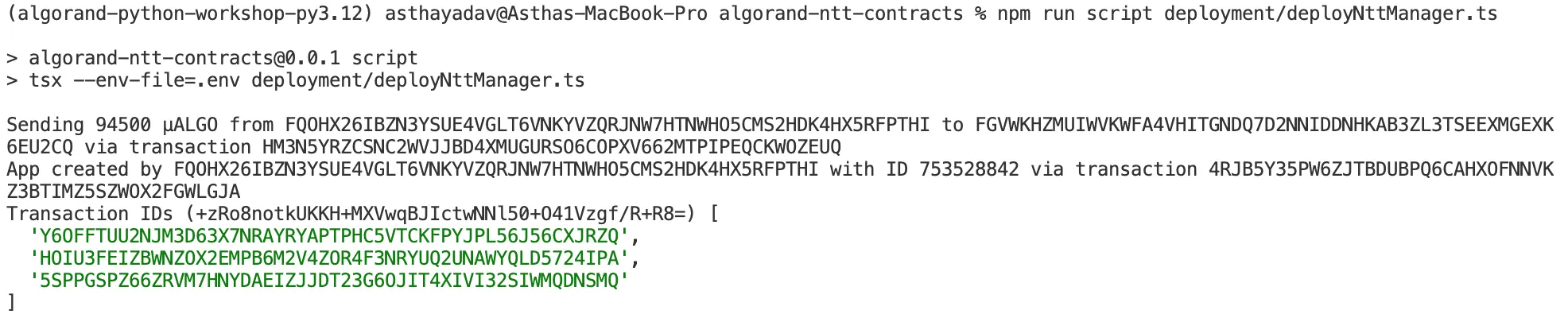  Execute Transfer Result